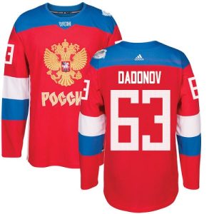 Herren Team Russland #63 Evgenii Dadonov Authentic Rot Auswärts 2016 World Cup